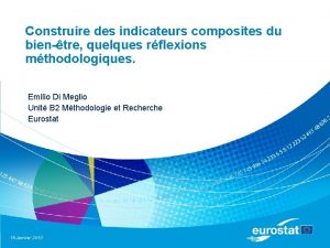 Construire des indicateurs composites du bientre quelques rflexions