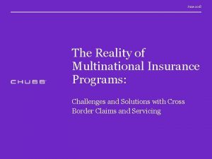 Multinational insurance programs
