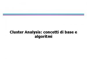 Cluster analysis cos'è