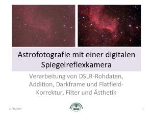 Astrofotografie mit einer digitalen Spiegelreflexkamera Verarbeitung von DSLRRohdaten