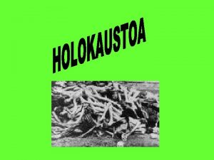 Holokaustoa definizioa