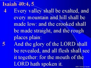 Isaiah 40:4-5 meaning