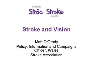 Stroke and Vision Matt OGrady Policy Information and