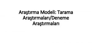 Yarı deneme modelleri