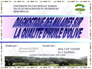 Faculte moulay sliman beni mellal