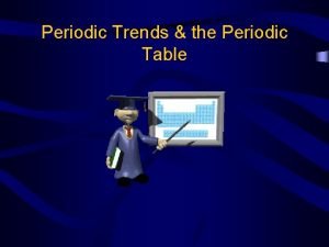 Periodic Trends the Periodic Table Periodic Table Periodic