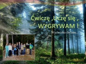 wicz Ucz si WYGRYWAM Wycieczka do lasu Wycieczka