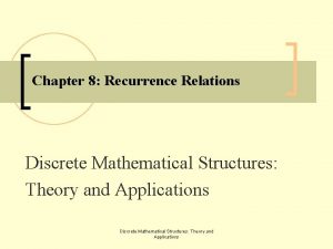Recurrence relation in discrete mathematics