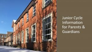 Junior Cycle Information for Parents Guardians Standards and