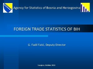 Agency for statistics of bosnia and herzegovina