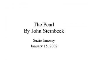 The pearl john steinbeck summary