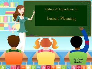 Nature and importance of planning