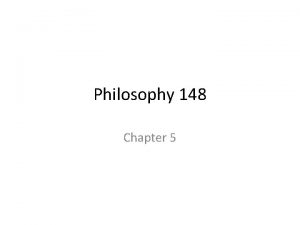 Philosophy 148 Chapter 5 Fallacies Two categories of