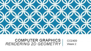 COMPUTER GRAPHICS RENDERING 2 D GEOMETRY CO 2409