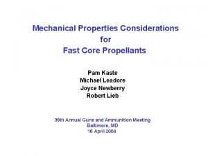 Pam propellant