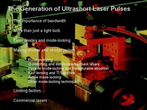 Ultrashort laser