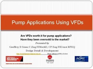 Pump Applications Using VFDs Are VFDs worth it