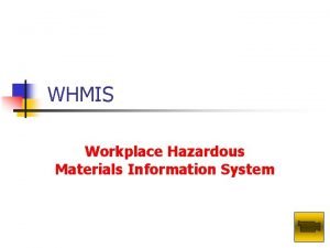 WHMIS Workplace Hazardous Materials Information System Unit 1