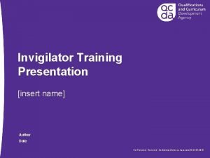 Invigilation training presentation