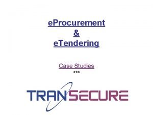 E procurement case studies