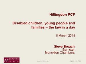 Hillingdon PCF Disabled children young people and families