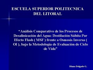 ESCUELA SUPERIOR POLITECNICA DEL LITORAL Anlisis Comparativo de
