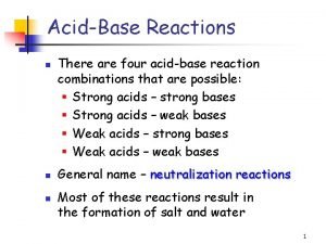 Acidic salt examples