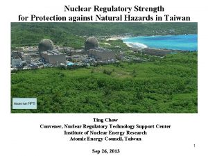 Nuclear Regulatory Strength for Protection against Natural Hazards