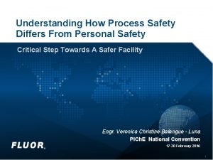 Process safety vs personal safety