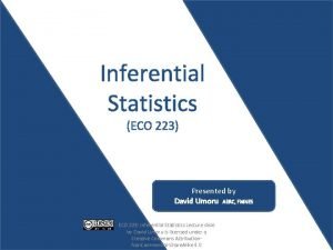 Inferential statistics examples