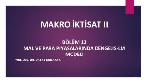 MAKRO KTSAT II BLM 12 MAL VE PARA