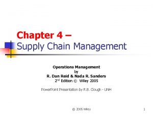 Chapter 4 operations management