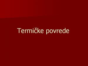 Termičke povrede