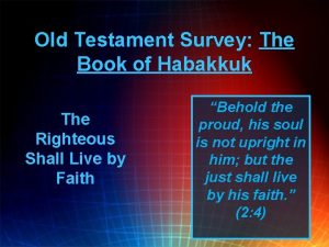 Habakkuk message