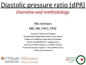 Diastolic pressure ratio d PR Overview and methodology