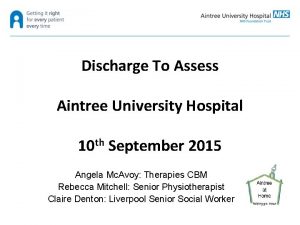 Aintree hospital physiotherapy