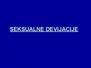 Seksualne devijacije