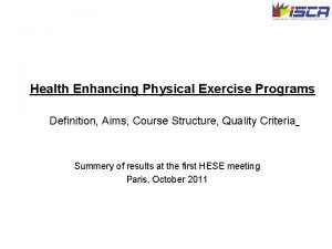 Health enhancing physical activity definition