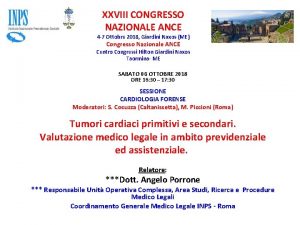 XXVIII CONGRESSO NAZIONALE ANCE 4 7 Ottobre 2018