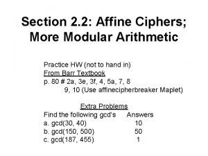 Affine cipher example problems