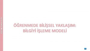 RENMEDE BLSEL YAKLAIM BLGY LEME MODEL Alg dikkat