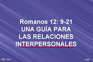 Romanos 12 9