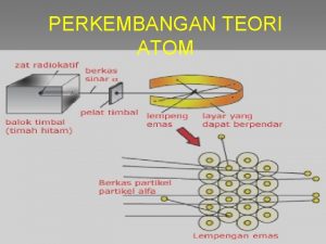 PERKEMBANGAN TEORI ATOM PERKEMBANGAN TEORI ATOM Kompetensi Dasar