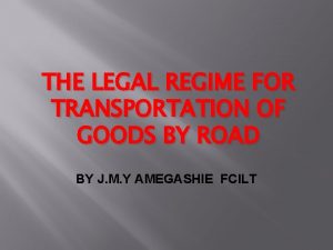 Legal regime