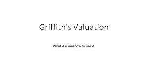 Griffiths valuation map