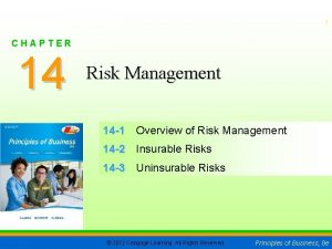 Chapter 14 risk management
