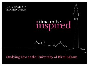 University of birmingham law requirements