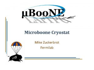 Microboone Cryostat Mike Zuckerbrot Fermilab Basic Overview of