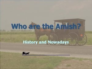 Amish clothing history