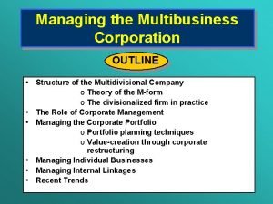 Multibusiness corporation